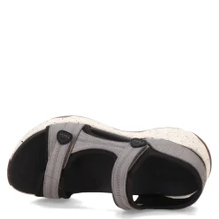 Taos Sandals|Women's , Super Side Sandal Grey Emboss
