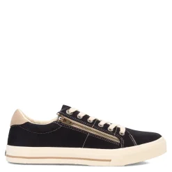 Taos Sneakers & Athletic|Women's , Z-Soul Sneaker Black/Tan Distressed