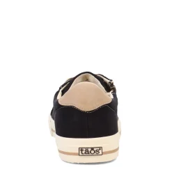 Taos Sneakers & Athletic|Women's , Z-Soul Sneaker Black/Tan Distressed