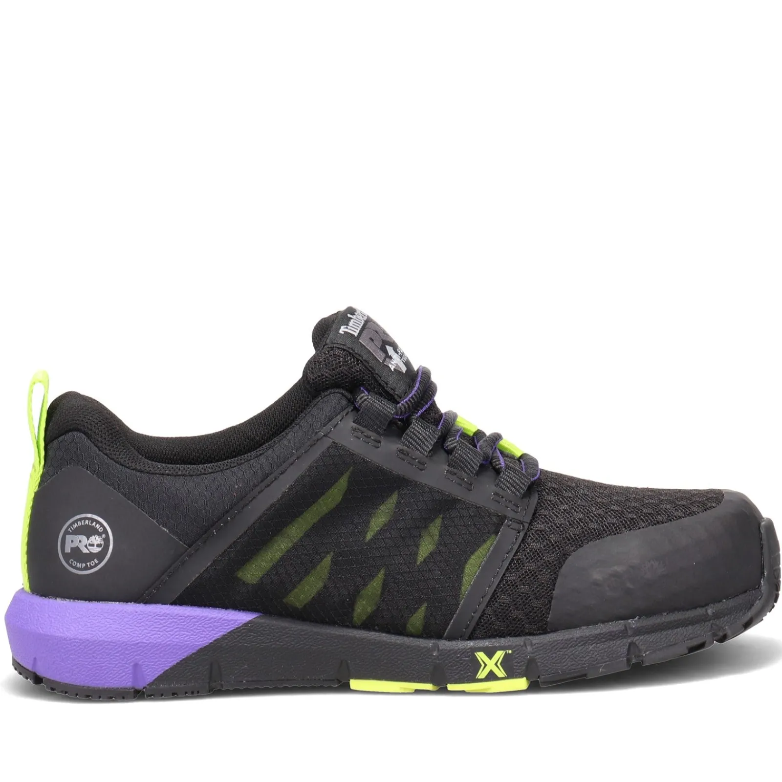 Timberland Pro Sneakers & Athletic|Women's , Radius Comp Toe Work Shoe Black/Hi-Vis