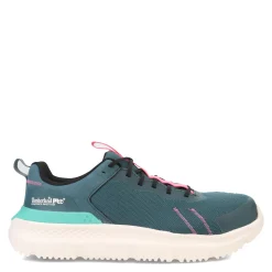 Timberland Pro Sneakers & Athletic|Women's , Setra Low Comp Toe Work Shoe Green/Teal/Pink