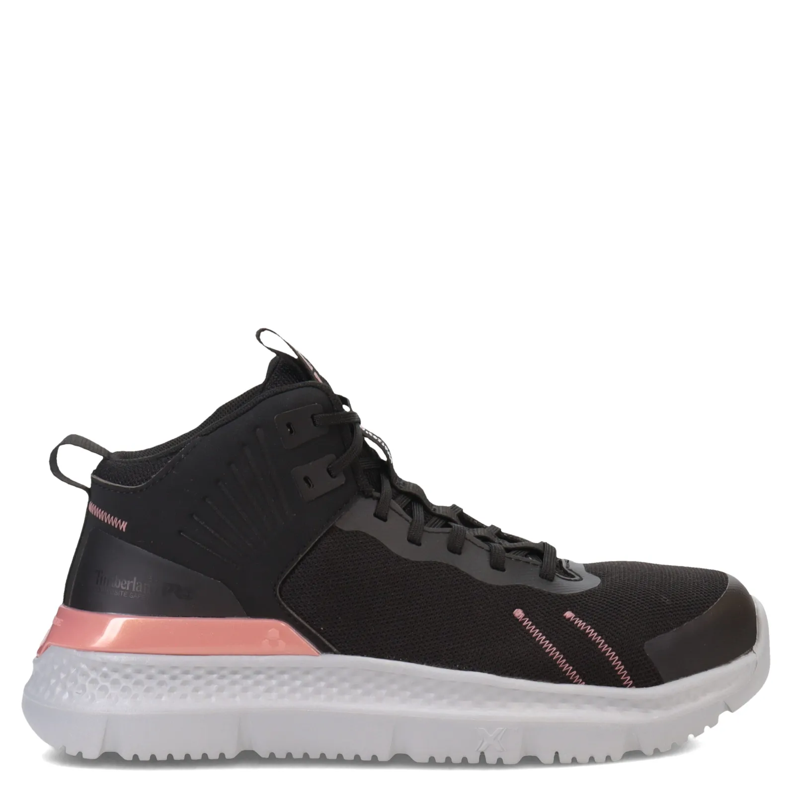 Timberland Pro Boots|Women's , Setra Mid Comp Toe Work Boot Black/Rose