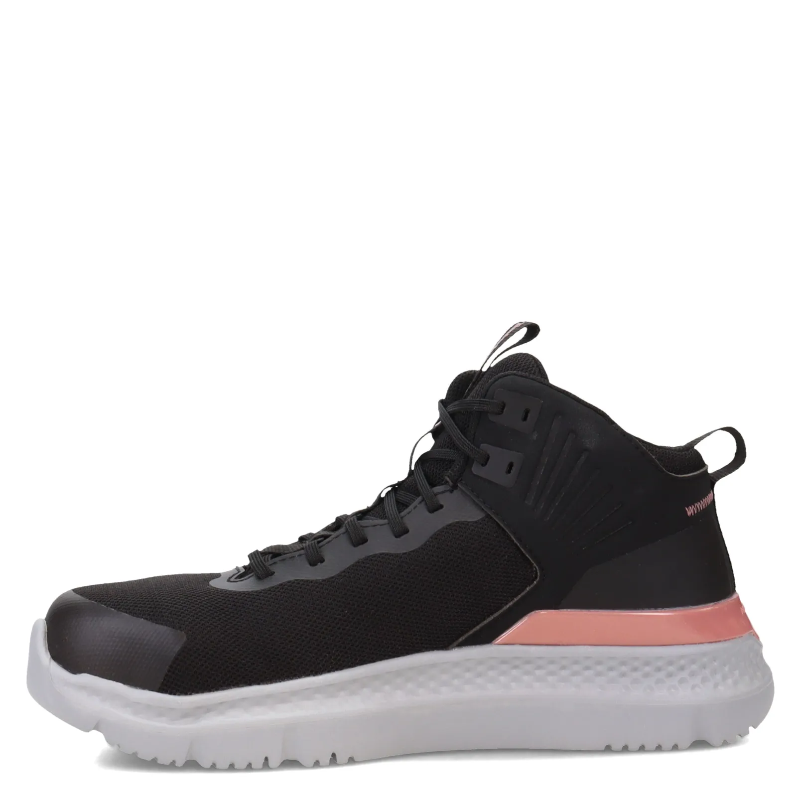 Timberland Pro Boots|Women's , Setra Mid Comp Toe Work Boot Black/Rose