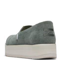 TOMS Slip-On Shoes|Women's , Alpargata Midform Slip-On Bonsai Green