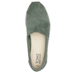 TOMS Slip-On Shoes|Women's , Alpargata Midform Slip-On Bonsai Green