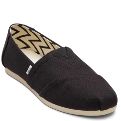 TOMS Slip-On Shoes|Women's , Alpargata Recycled Slip-On - Wide Width Black