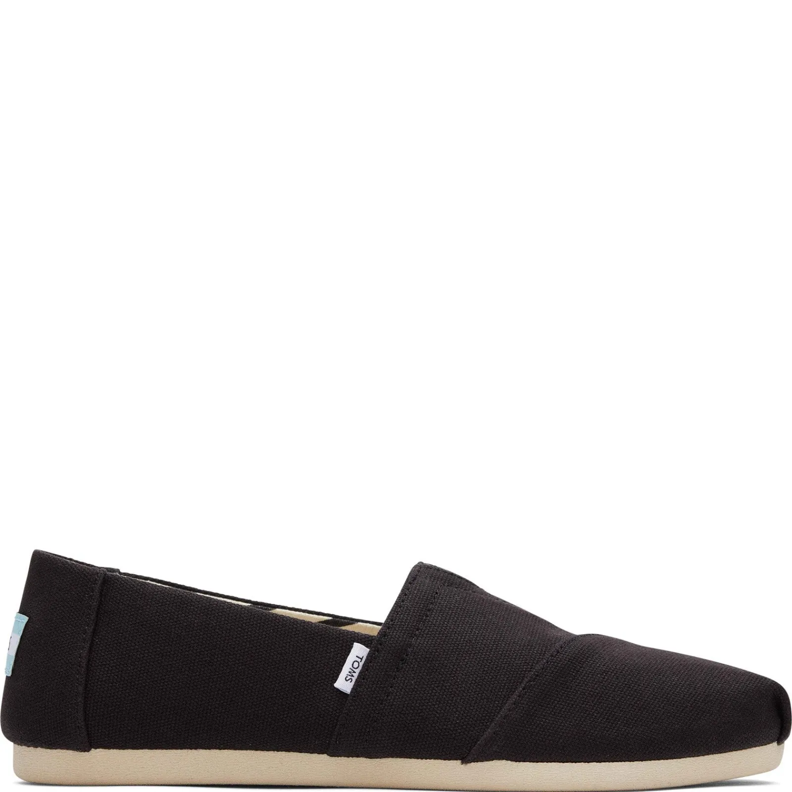 TOMS Flats|Women's , Alpargata Recycled Slip-On - Wide Width Black