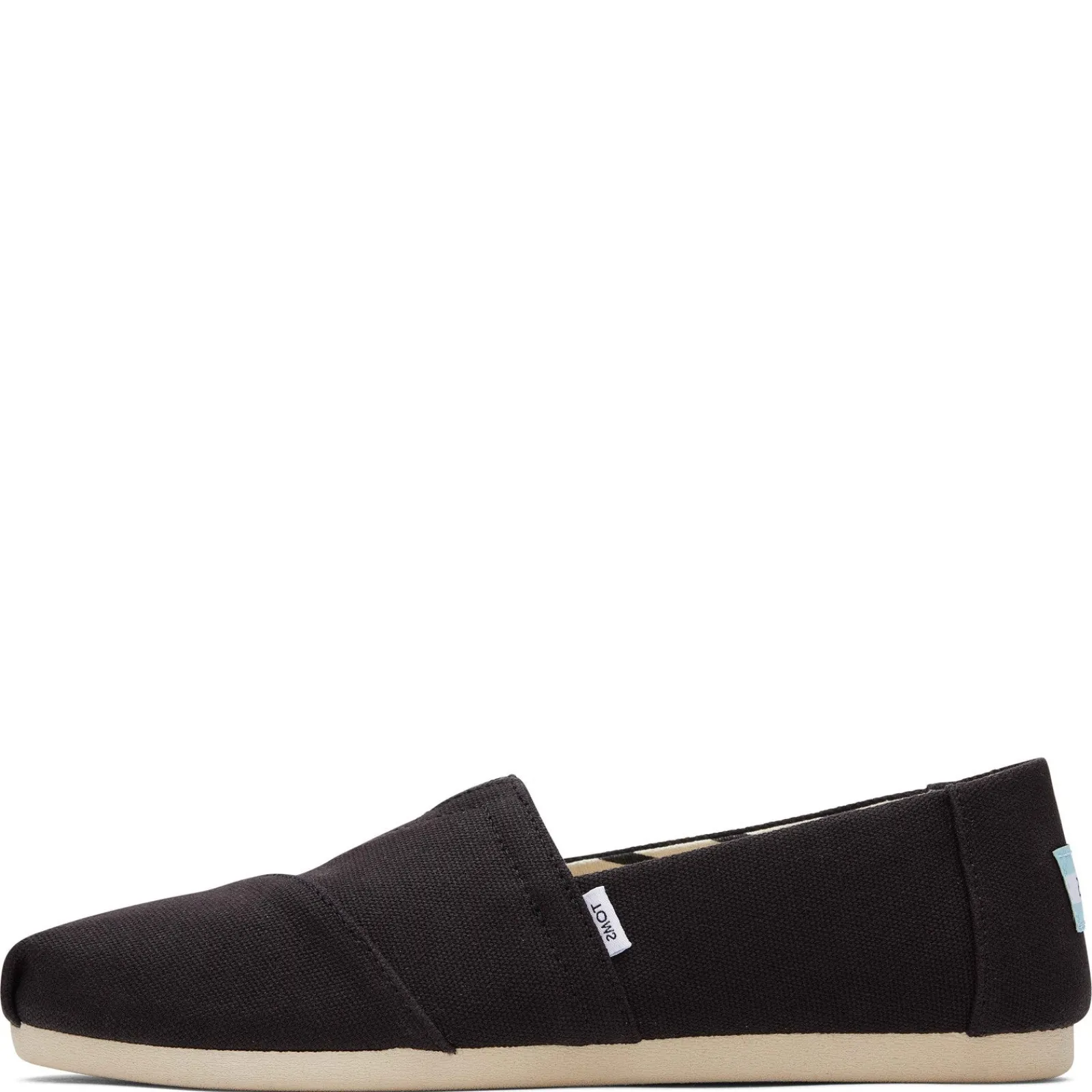 TOMS Flats|Women's , Alpargata Recycled Slip-On - Wide Width Black