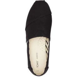 TOMS Flats|Women's , Alpargata Recycled Slip-On - Wide Width Black