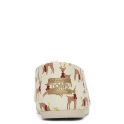 TOMS Slip-On Shoes|Women's , Alpargata Slip-On Natural - Reindeer Print