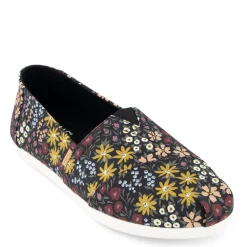 TOMS Loafers|Women's , Alpargata Slip-On Black Floral