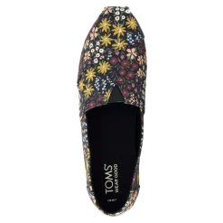 TOMS Flats|Women's , Alpargata Slip-On Black Floral