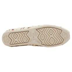 TOMS Slippers|Women's , Alpargata Slip-On Natural - Reindeer Print