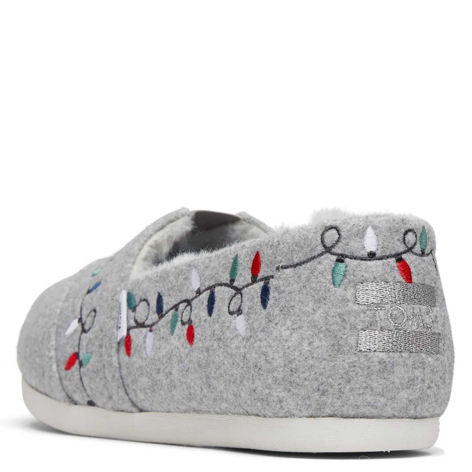 TOMS Slippers|Women's , Alpargata Slip-On Grey-Christmas Lights
