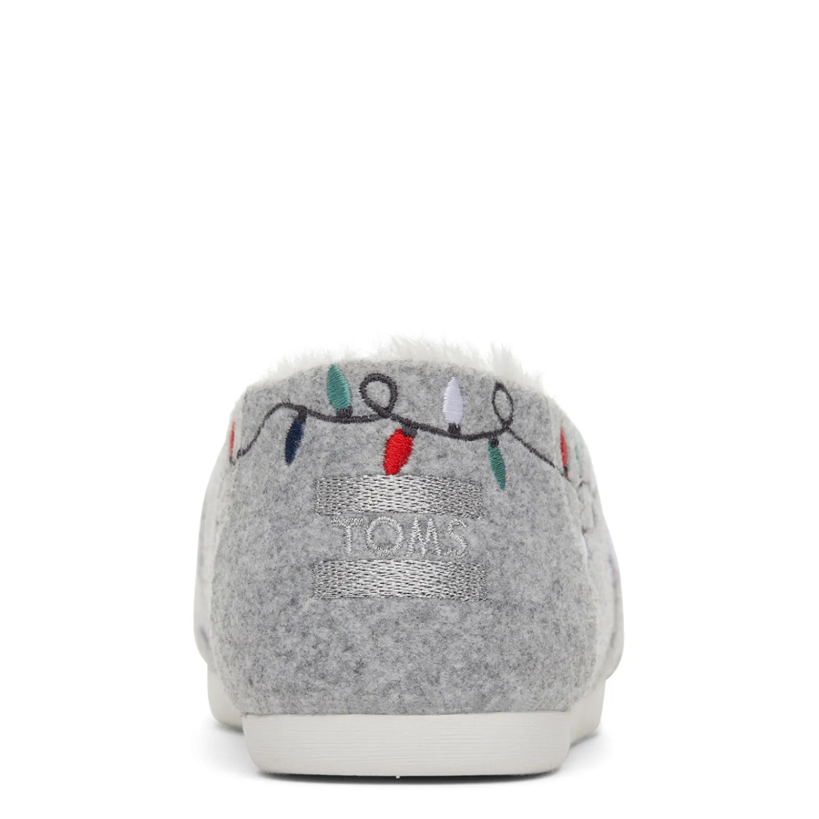 TOMS Slippers|Women's , Alpargata Slip-On Grey-Christmas Lights