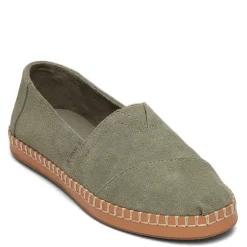 TOMS Slip-On Shoes|Women's , Alpargata Vetiver Suede Leather Wrap Slip-On Grey Suede