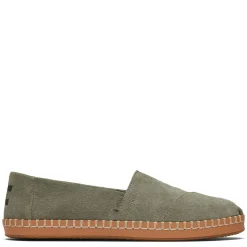 TOMS Slip-On Shoes|Women's , Alpargata Vetiver Suede Leather Wrap Slip-On Grey Suede