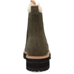TOMS Boots|Women's , Dakota Boot Olive / Faux Fur Lined