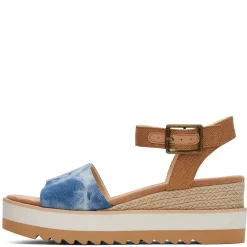 TOMS Wedges|Women's , Diana Sandal Blue