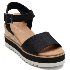 TOMS Wedges|Women's , Diana Sandal Black