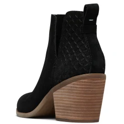 TOMS Boots|Women's , Everly Cutout Boot Black Embossed