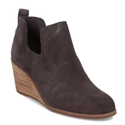 TOMS Wedges|Women's , Kallie Boot Pavement Grey Suede