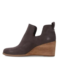 TOMS Wedges|Women's , Kallie Boot Pavement Grey Suede