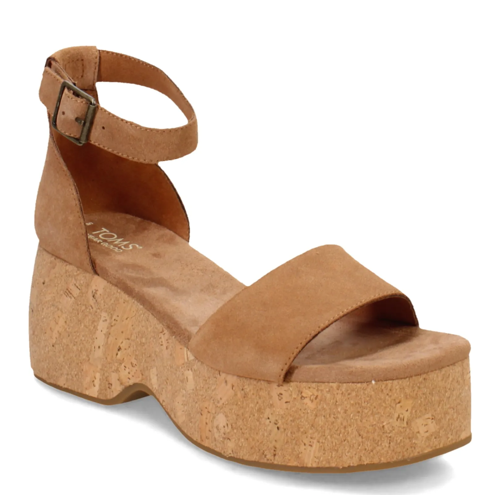 TOMS Wedges|Women's , Laila Sandal Tan