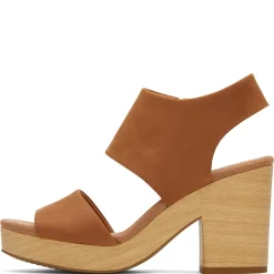 TOMS Pumps & Heels|Women's , Majorca Platform Sandal Tan Leather