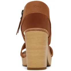 TOMS Pumps & Heels|Women's , Majorca Platform Sandal Tan Leather
