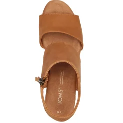 TOMS Pumps & Heels|Women's , Majorca Platform Sandal Tan Leather