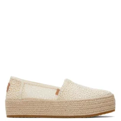 TOMS Slip-On Shoes|Women's , Valencia Slip-On Natural Crochet