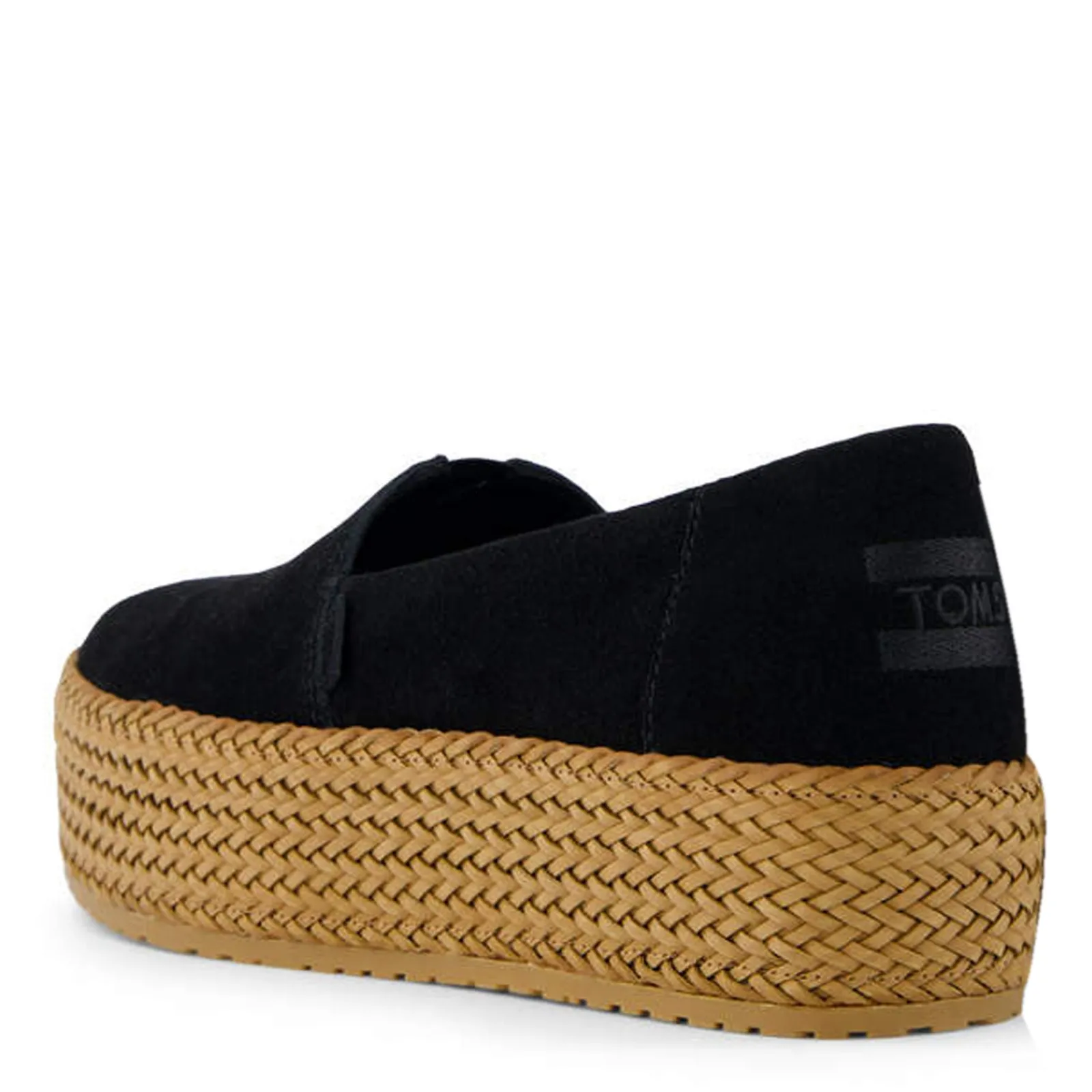 TOMS Slip-On Shoes|Women's , Valencia Slip-On Black / Tan Weave