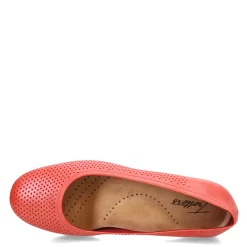 Trotters Flats|Women's , Darcey Flat Red Perf