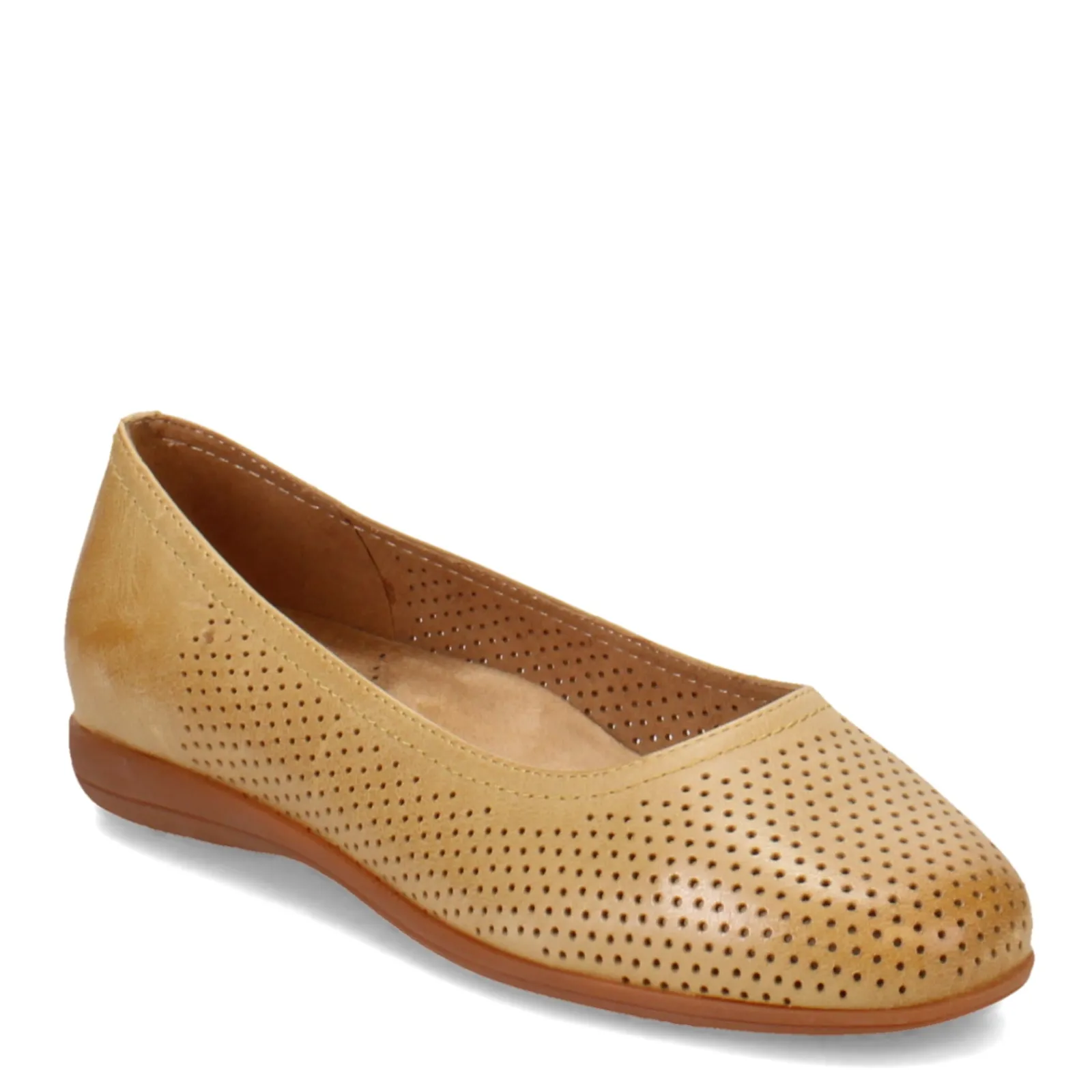 Trotters Flats|Women's , Darcey Flat Tan Perf