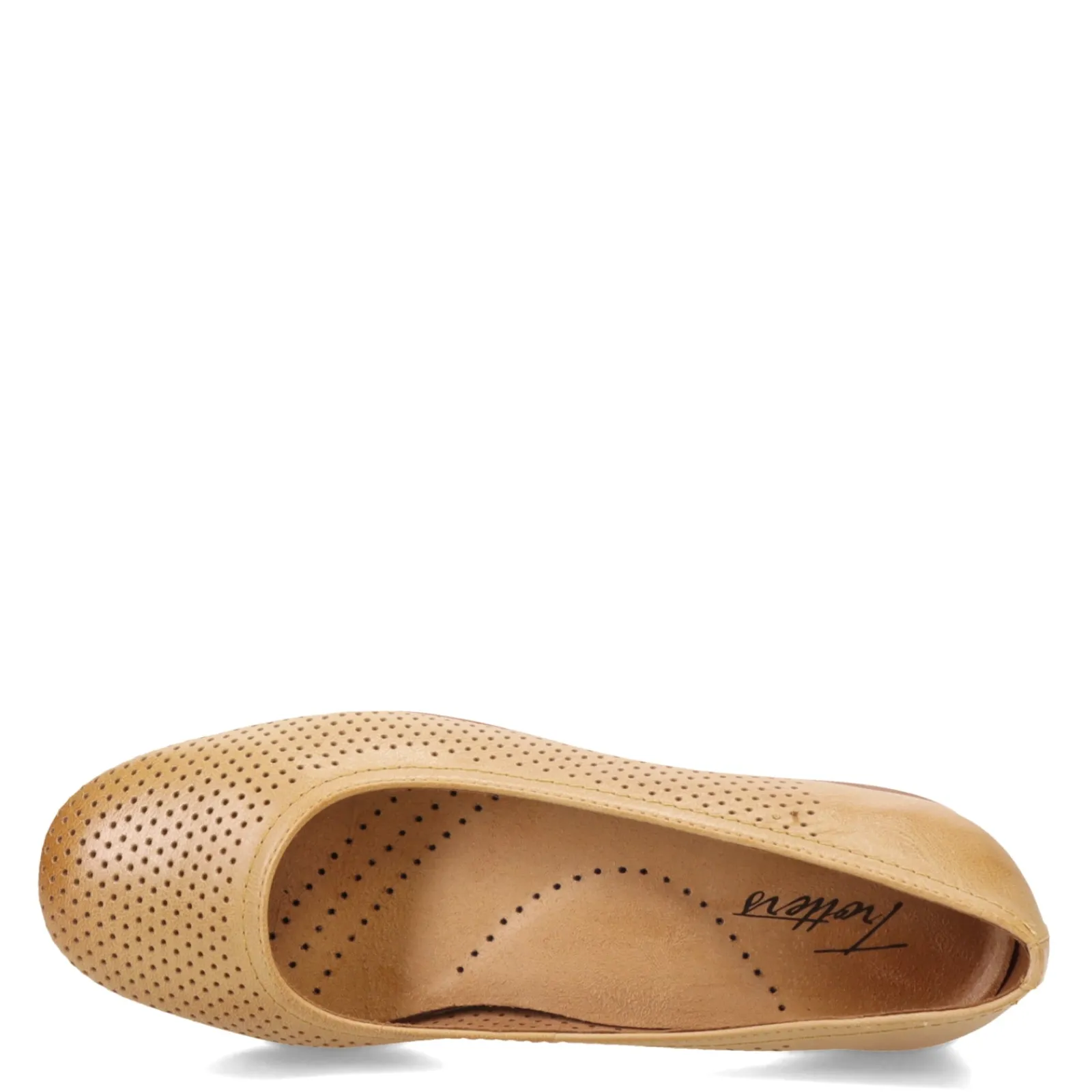 Trotters Flats|Women's , Darcey Flat Tan Perf