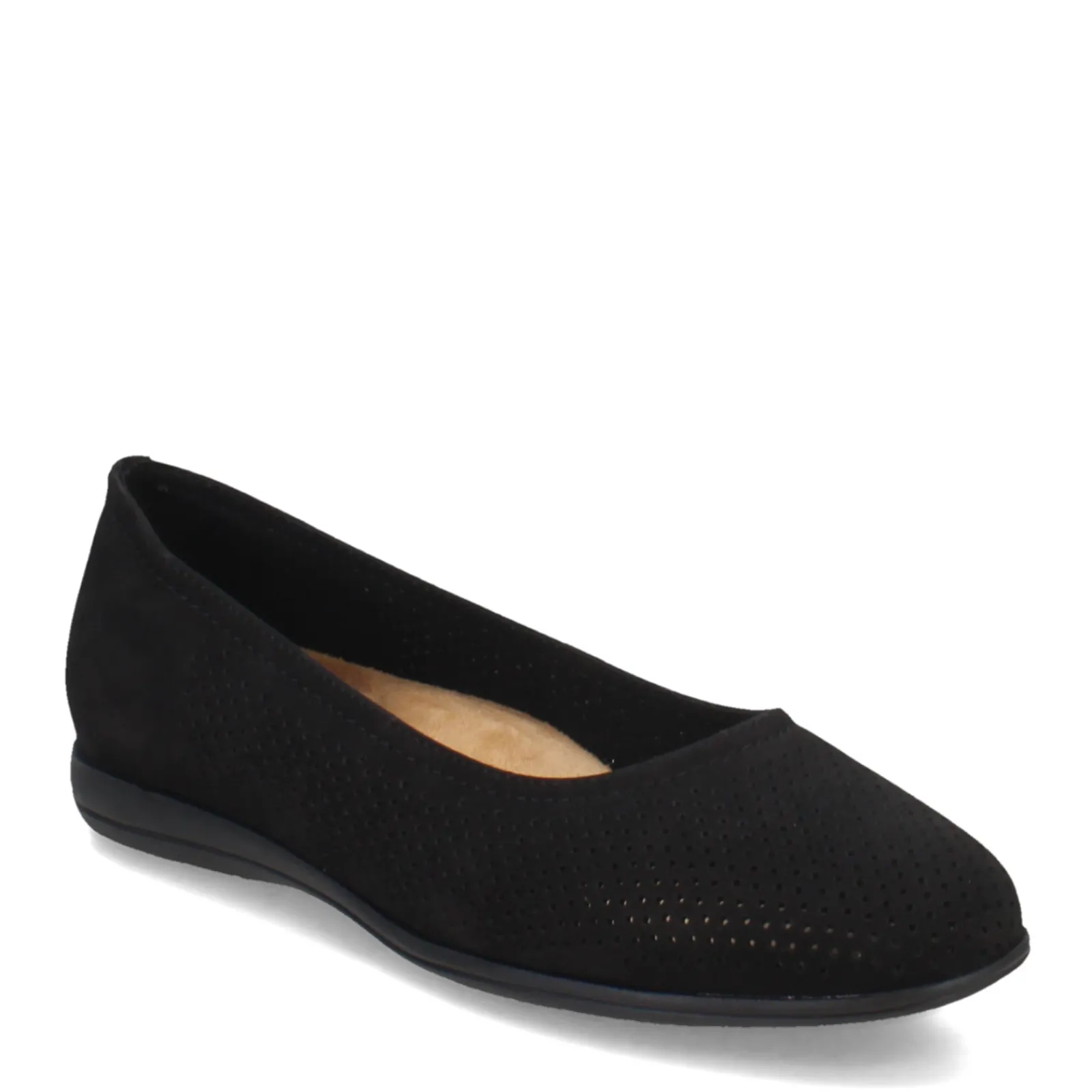 Trotters Flats|Women's , Darcey Flat Black Perf