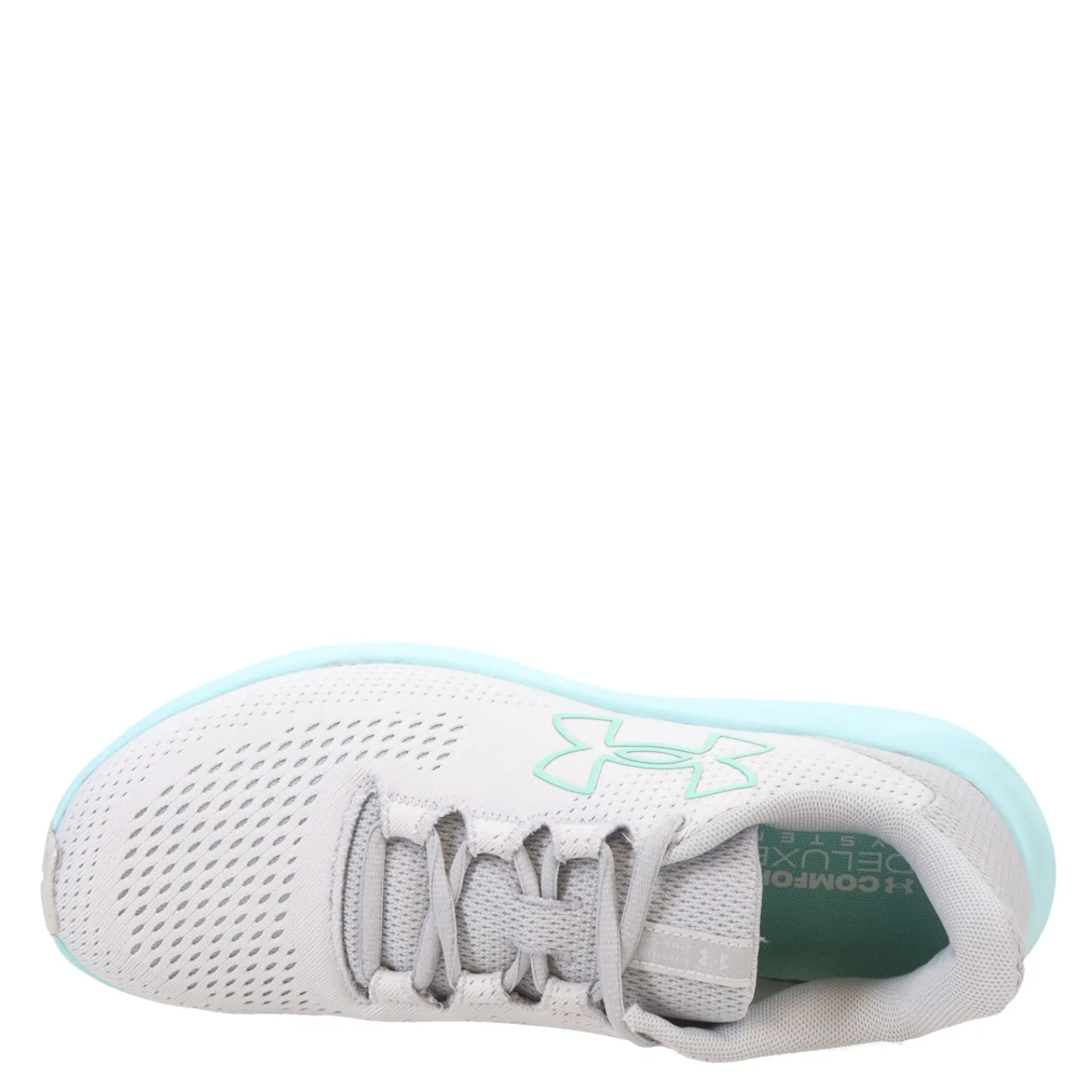 Under Armour Sneakers & Athletic|Women's , Charged Pursuit 3 Running Shoe Grey/Turquoise