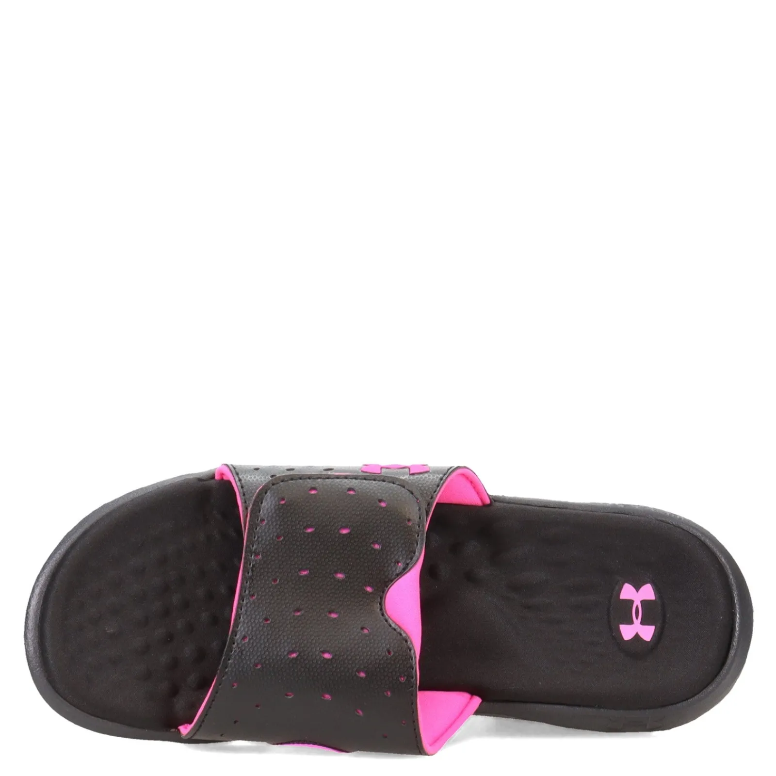 Under Armour Sneakers & Athletic|Women's , Ignite 7 Slide Sandal Black/Black/Rebel Pink