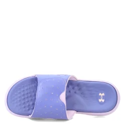 Under Armour Sneakers & Athletic|Women's , Ignite 7 Slide Sandal Baja Blue/Nebula Purple