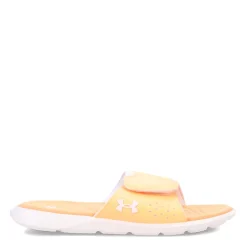 Under Armour Sandals|Women's , Ignite 7 Slide Sandal Orange Tropic/White/White