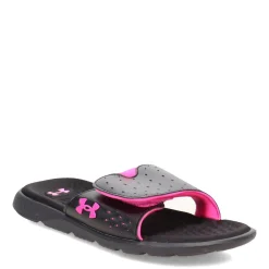 Under Armour Sandals|Women's , Ignite 7 Slide Sandal Black/Black/Rebel Pink