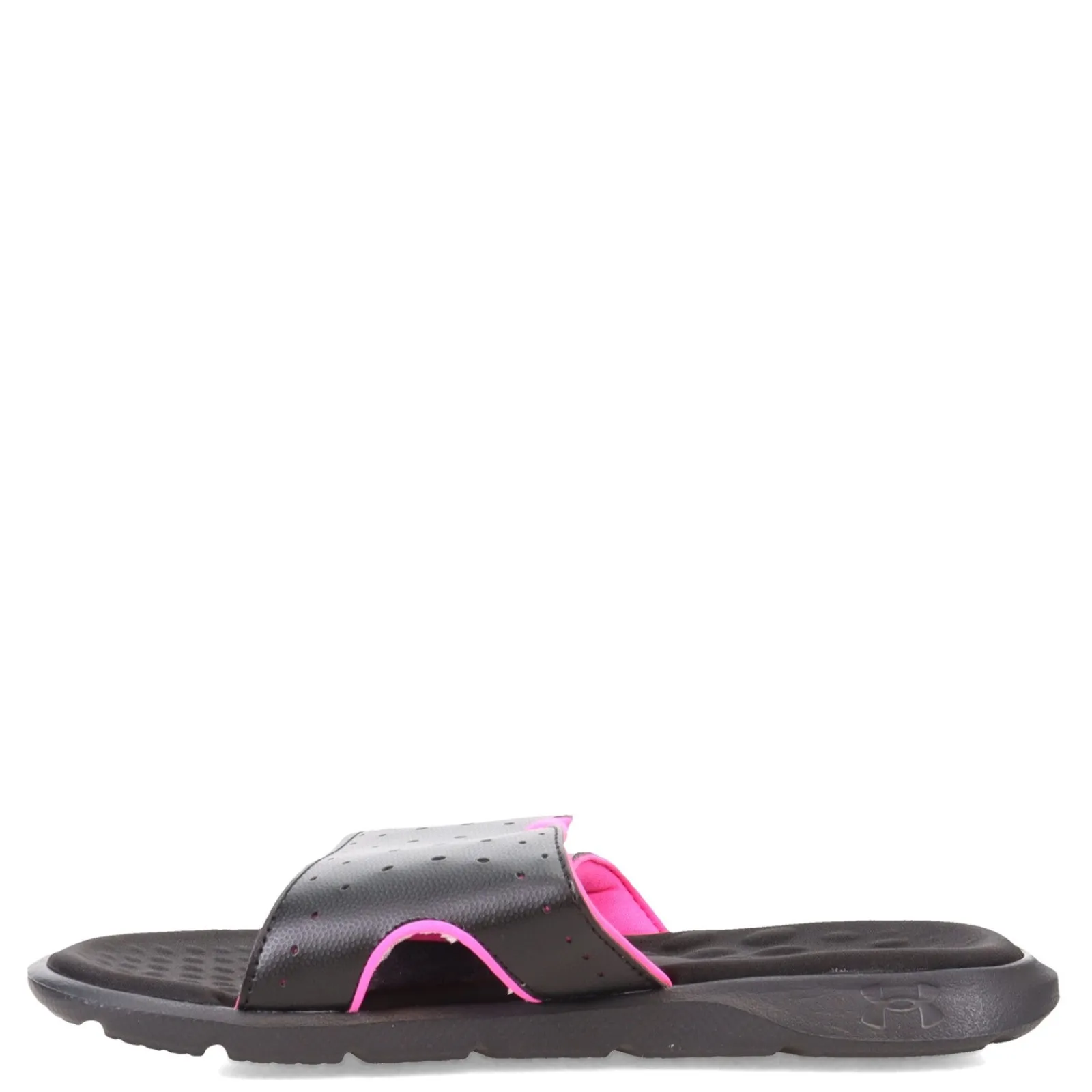 Under Armour Sandals|Women's , Ignite 7 Slide Sandal Black/Black/Rebel Pink
