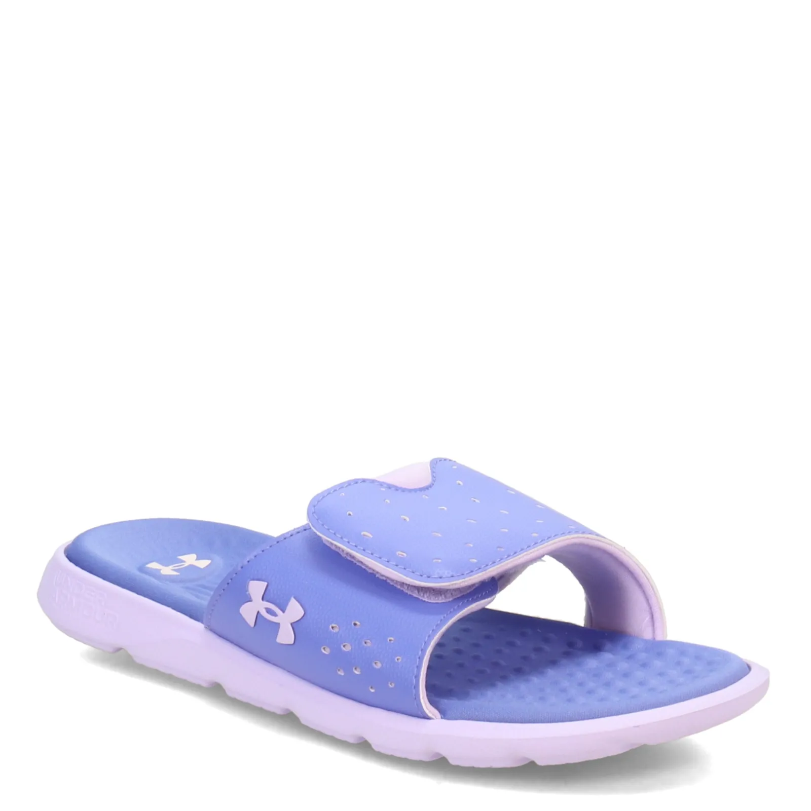 Under Armour Sandals|Women's , Ignite 7 Slide Sandal Baja Blue/Nebula Purple