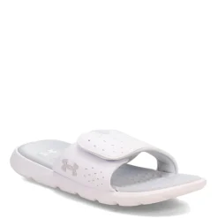 Under Armour Sandals|Women's , Ignite 7 Slide Sandal White/ Halo Gray