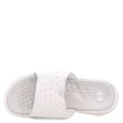 Under Armour Sandals|Women's , Ignite 7 Slide Sandal White/ Halo Gray