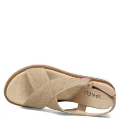 Vaneli Wedges|Women's , Carlin Sandal Natural