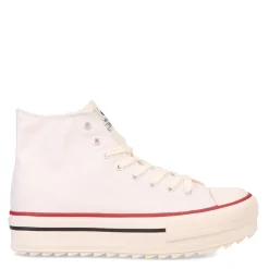 Victoria Sneakers & Athletic|Women's , Tribu Doble Lona Sneaker Blanco