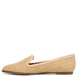 Zodiac Slip-On Shoes|Women's , Hill Loafer Natural Beige Raffia